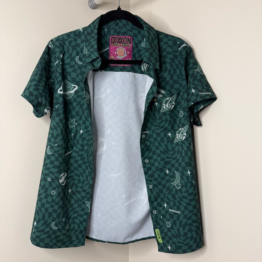 New Women’s Button Down Party Shirt Celestial Cosmos Design | Hippie apparel 420 - Picture 2 of 7